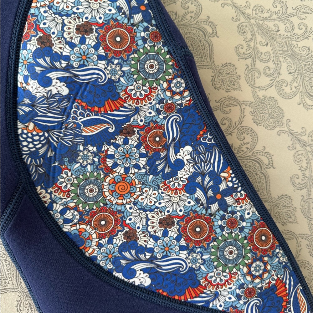 Blue Neoprene Wetsuit with Geometric Accents - Picture 10 of 14
